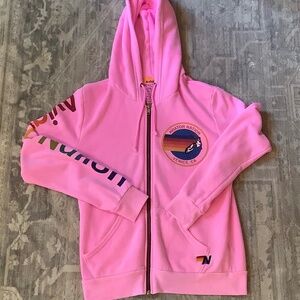 Aviator Nation Pink Logo Zip Up Small